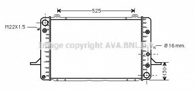 AVA QUALITY COOLING fd2051 -  Радиатор, охлаждение двигателя